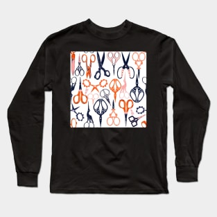 Scissors retro pattern Long Sleeve T-Shirt